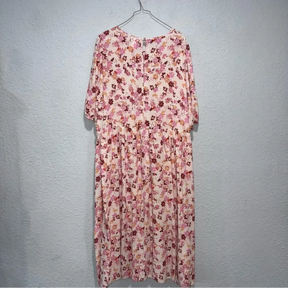 H&M Flowy Floral Midi Dress Pink Cream Boho Blooms Prairie Cottagecore
Size XXL - Picture 7 of 7